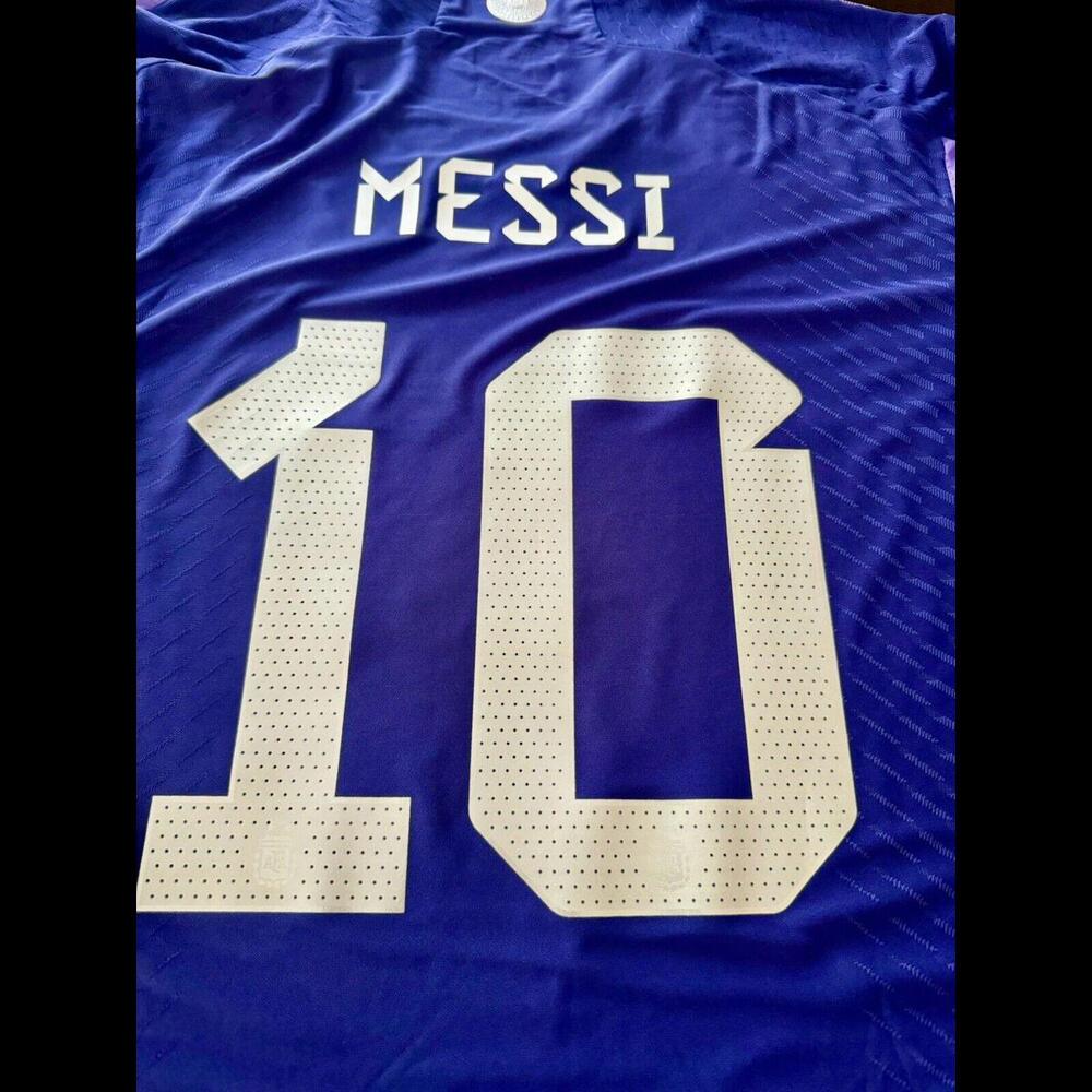 Qatar 2022 Argentina Authentic Away #10 Messi Large 2XL Issue Match Details - Picture 6 of 10